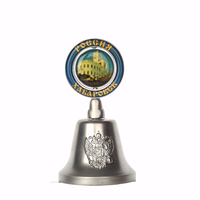 Cloche de table en métal personnalisée en gros, avec logo gravé, souvenir, cloche à main pour cadeau touristique et décoration intérieure
