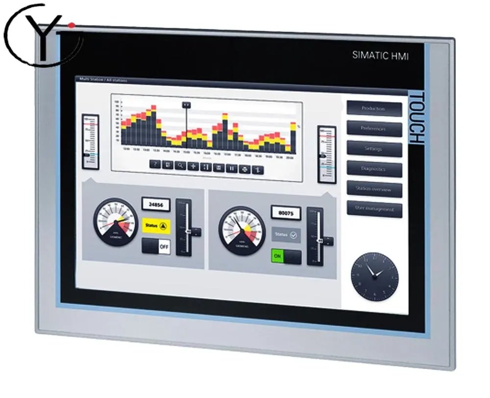 Panel de operación de pantalla táctil de 12 pulgadas, HMI 6AV2 124-0MC01-0AX0