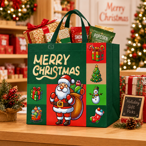 Venta al <span class=keywords><strong>por</strong></span> <span class=keywords><strong>mayor</strong></span> <span class=keywords><strong>de</strong></span> <span class=keywords><strong>bolsas</strong></span> <span class=keywords><strong>de</strong></span> <span class=keywords><strong>regalo</strong></span> <span class=keywords><strong>de</strong></span> <span class=keywords><strong>Navidad</strong></span> <span class=keywords><strong>de</strong></span> comestibles reutilizables lisas largas personalizadas <span class=keywords><strong>bolsas</strong></span> no tejidas PP para bolso <span class=keywords><strong>de</strong></span> mano - Product Image 5