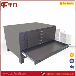 Armoires en acier à 5 tiroirs pour plans et cartes, avec serrure Master Lock, prix usine - Product Image 5