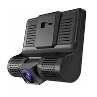 Kamera Dasbor Mobil 1080P HD Night Vision Layar IPS 4.0 Inci, Perekam Video Mengemudi dengan G-Sensor, 3 Lensa, Kotak Hitam Mobil