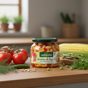 Natureta Salade de légumes en conserve avec haricots et maïs, marinée et conservée dans de l'eau salée, 550g x 6 pots Mason - Product Image 3