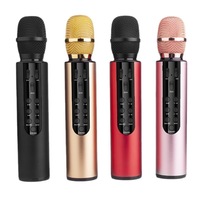 Microphone USB sans fil à condensateur omnidirectionnel, léger, avec connecteur Type-C, suppression du bruit, haut-parleur KTV Karaoké