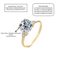 Nouvelles bagues en moissanite couleur D tendance, argent 925 et plaqué or 14 carats, pour mariage et fiançailles, bijoux pour femmes