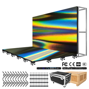 แผงพื้นเต้นรำ LED แบบโต้ตอบกันน้ำและกันความชื้นสำหรับเช่าเวที P3.91 P5.2 P4.81หน้าจอกระเบื้องปูพื้นแบบ LED - Product Image 1