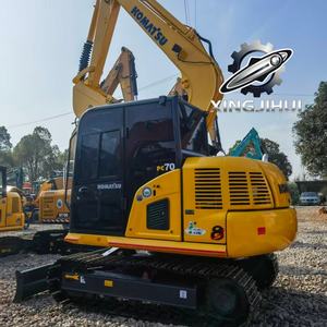Excavatrice Komatsu 70-8 d'occasion, marque japonaise d'origine, 7 tonnes, petite taille, sur chenilles en caoutchouc. - Product Image 2