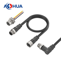 Panneau d'alimentation étanche connecteur de lumière LED M12 Type métal mâle femelle prise/connecteur Jack IP65 prise ronde électrique