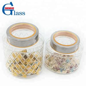 Pot de cuisine en verre pour mariage, 1 pièce, de forme ovale transparent, bouteilles hermtique, grand verre de stockage avec couvercle à vis pour le thé et les bonbons - Product Image 2