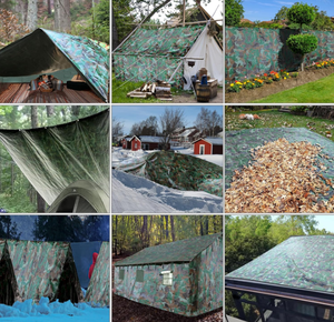 Bâche de camouflage anti-déchirure GSM 100 avec œillets métalliques, bords renforcés, bâches multi-usages épaisses pour voiture, bateau, camping - Product Image 6