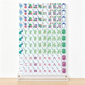Mahjong américain en acrylique vert fruité à quatre couches pour les loisirs et le divertissement, ensemble de mahjong américain en acrylique coloré - Product Image 3