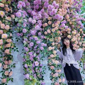 Guirlandes de roses artificielles en plastique et soie, branche unique, pour décoration de mariage, décoration murale, accessoires de vigne grimpante - Product Image 4