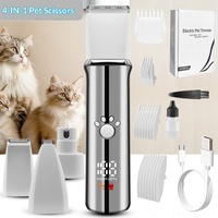 Tondeuse et tondeuse de toilettage pour animaux de compagnie à affichage numérique en ABS, faible bruit, recharge USB, pour chats et chiens, modèle N9