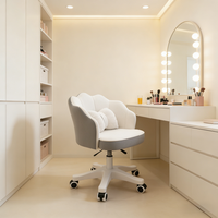 Chaise de bureau pivotante réglable en hauteur avec coussin moelleux en PU pour salon, salle de sport, chambre à coucher