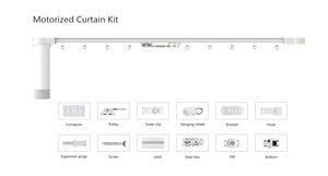POYAL 12V 20~30Rpm Smart Drapes Electric <strong>Motor</strong> Tuya Smart Home Zigbee Remote Control Motorized <strong>Curtain</strong> <strong>Motor</strong> for Indoor <strong>Curtains</strong> - Product Image 2