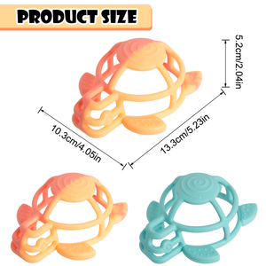 Mordedores de silicona para bebés recién nacidos sin BPA, juguetes de dentición masticables sensoriales con forma de <span class=keywords><strong>tortuga</strong></span>, <span class=keywords><strong>mordedor</strong></span> de silicona suave para bebés para niños pequeños - Product Image 2