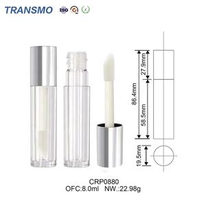 หลอดลิปกลอสเปล่าหรูหรา หลอดลิปสติกเปล่า 8 มล. ภาชนะบรรจุลิปบาล์มพลาสติก หลอดลิปกลอสแบบพิเศษ - Product Image 2