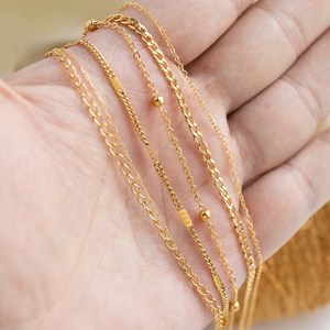 Moda paslanmaz çelik su geçirmez 18k altın dolgulu zincir rulo uzatma O çapraz zincir takı vücut zinciri diy takı yapmak - Product Image 4