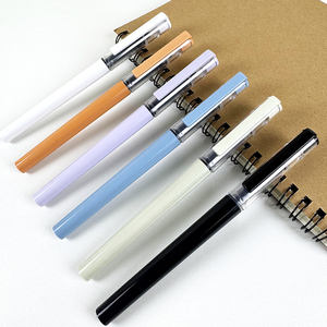 ANGO Morandi renk hızlı kuru 0.5mm iğne tüp jel kalemler Set düz sıvı plastik malzeme rulo tükenmez kalem kırtasiye malzemeleri - Product Image 1
