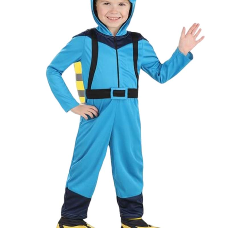 Costume Mostro Bambino Con Tuta E Copricapo - Completo Zombie Per Halloween E Carnevale - Regalo Per Bambini