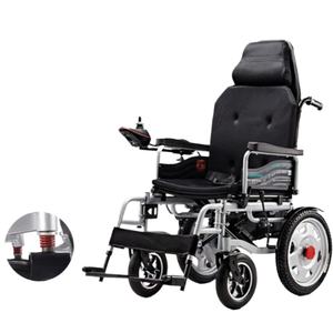 Kursi roda lipat ringan bahan baja, kursi roda untuk orang tua cacat dapat dibaringkan datar - Product Image 3