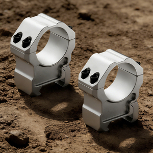 Anillas para mira telescópica BANGBANG de 20 mm, altura central de 1.0 pulgadas, impermeables, a prueba de golpes, para deportes al aire libre (doble fila de tornillos plateados) - Product Image 1