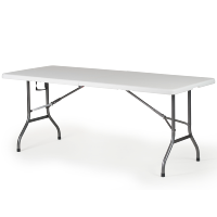 Table pliante rectangulaire de 183cm en plastique de haute qualité au design moderne pour fête en plein air