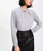 Stijlvolle Office Wear Ruffle Voor Blouse Dames Koreaanse Chiffon Modellen Lange Mouwen Rijpe Vrouwen Shirts Tops En Blouses