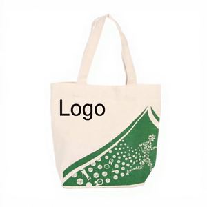 Bolsa de Lona Promocional Económica con Logotipo Personalizado, Asa Larga, Tejido Grueso, Color Beige, Orgánica, Reciclada, para Compras, Playa, con Cierre - Product Image 1