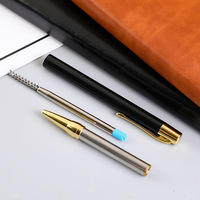 Bolígrafo de marca de Hotel de lujo, instrumento de escritura de Metal con logotipo personalizado, publicidad pesada de 0,7mm, promoción de regalo personalizada