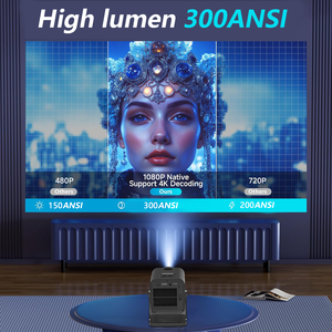 Mini projecteur intelligent Yinzam JY530, 200 lumens, 720P, décodage 4K, 32 Go, Android 11, cinéma maison portable pour les voyages et le bureau - Product Image 2
