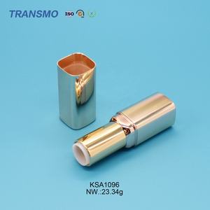 Tube d'emballage de rouge à lèvres de luxe en or personnalisé, forme carrée, en plastique avec impression personnalisée pour les cosmétiques (fard à joues) - Product Image 5