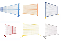 6x10ft Canada tijdelijke omheining paneel bouwplaats tijdelijke omheining met stalen ijzeren poedercoating gaas 3D frame