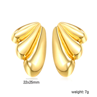 Boucles d'oreilles clous en acier inoxydable plaqué or PVD 18 carats hypoallergéniques, motif papillon et fleur, pour femmes, vente en gros
