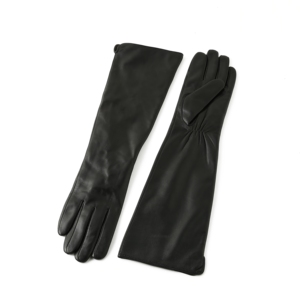 Gants Longs en Cuir Noir pour Femme, Gants de Mode en Peau d'Agneau - Product Image 2