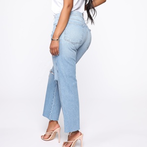 Alta calidad recto <span class=keywords><strong>jeans</strong></span> personalizados fábrica de china mamá <span class=keywords><strong>jeans</strong></span> Pantalones - Product Image 2