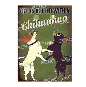 Venta caliente Pet Wall Signs 20X30CM Funny Dog Tin Sign Ella también necesita un Dachshund Metal Sign - Product Image 4