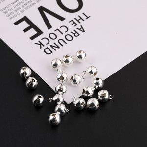 Petites clochettes plaquées cuivre couleur or argent KC, accessoires de bijoux DIY, fournitures de décoration de Noël, outils d'artisanat, sous licence - Product Image 2