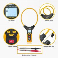 Peakmeter PM2019A Multimeter Digital Genggam Terlaris dengan Penjepit Fleksibel, Layar LCD dengan Lampu Latar, Arus AC Maksimum 3000A