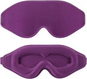 EF3019 Custom printed 3d sleep eye mask eye patch sleeping mask gray black purple pink blindfold