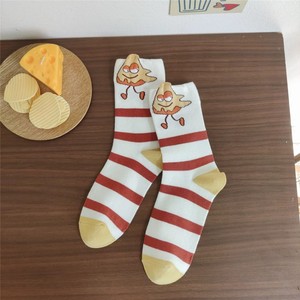 Nuevos Calcetines <span class=keywords><strong>de</strong></span> Mujer con Diseño <span class=keywords><strong>de</strong></span> Papas Fritas y Hamburguesas, Estilo Ins, Calcetines Medios sin Costuras con Dibujos Animados Lindos - Product Image 3
