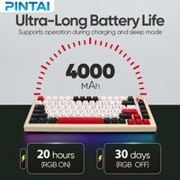 Keyboard Mekanik 82 Tombol Dual Language dengan Lampu Latar RGB, Keyboard Gaming Nirkabel Tipe C untuk PC dan Kantor