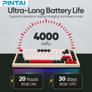 Ngôn Ngữ Kép 82 Keycaps Bàn Phím Cơ Khí RGB Backlit Chơi Game Bàn Phím Loại C Bàn Phím Không Dây Cho PC Văn Phòng - Product Image 6