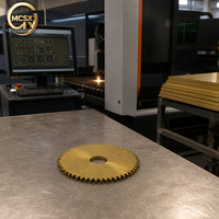 Engrenage de compteur d'eau en laiton usiné découpé au laser, pièce de compteur découpée au laser CNC