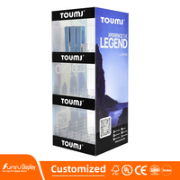 Vitrine d'atomiseur en acrylique moderne avec lumières LED Stockage en usine personnalisé pour magasin de fumée de cigarettes