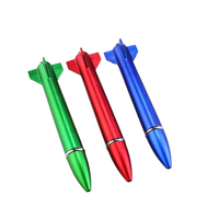 Stylo à bille en forme de missile de fusée en gros en option lumière LED peut être imprimé Logo stylo publicitaire avec une belle apparence