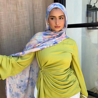 Prêt à expédier – Meilleures ventes 2025 – Magnifique nouveau foulard modal imprimé marbré aquarelle – Hijab imprimé effet ombré