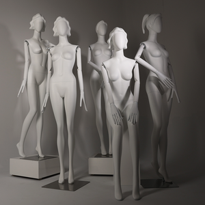 Maniquí de Lujo de Fibra de Vidrio para Exhibición de Ropa, Forma de Vestido de Mujer, Maniquí Femenino de Cuerpo Completo en Terciopelo - Product Image 1