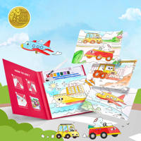 Ensemble de peinture à l'aquarelle en plastique Joycat pour enfants de 2 à 6 ans avec 2 pinceaux et un livre de dessin pour tout-petits
