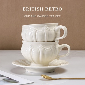 On Sale Direct Sale European Relief Ceramic Coffee <b>Set</b> Portable Blender Coffee <b>Cup</b> - Product Image 4