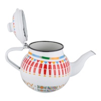 Bouilloire Classique en Acier Émaillé OEM 0.7L 1.1L 1.5L 2.5L Écologique Impression Intégrale Prête pour le Thé, le Café, le Gaz et l'Induction